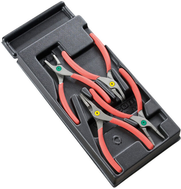 Module plastique Facom - Pince pour circlips, mâchoires droites et courbes 4 pcs. (MOD.PC)