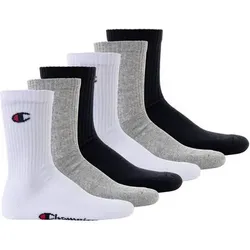 CHAMPION Champion Unisex Socken, 6 Paar - Crew Socken Basic, Größe EU 43-46 in Schwarz Schwarz