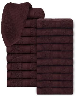 Ample Decor Spa Quality Ultra Soft Cotton Washcloths 12X12 Inch - 20 Pcs
