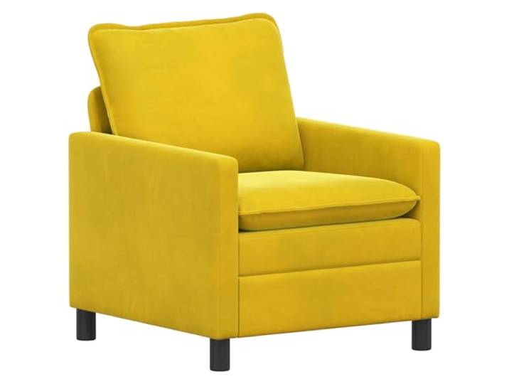 Todiikf Modernes Sessel Einzelsofa Samt gelb 76x81x87.5 cm Gemütlicher 1-Sitzer Armlehnenstuhl aus weichem Samtstoff in Gelb für dein Wohnzimmer, Schlafzimmer oder Arbeitszimmer.