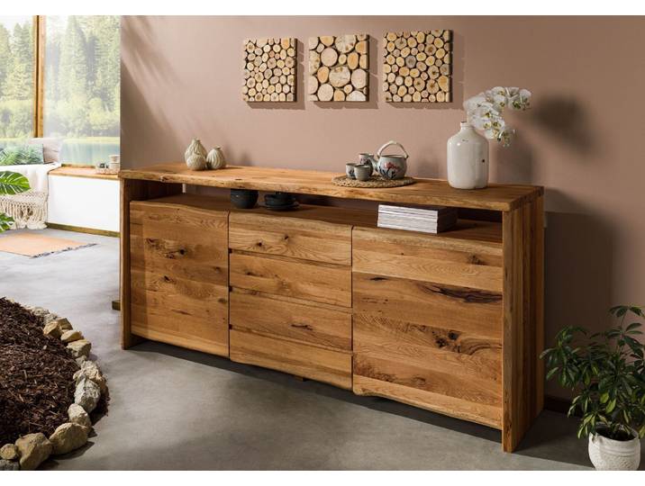 Sideboard Wildeiche 210x45x96 natur geölt PURE OAK #701
