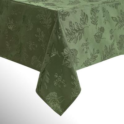 Threadmade Home Llc Graceful Leaves Rectangle Tablecloth, 60 x 120, Olive