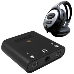 RØDE AI-Micro Interface mit Kopfhörer (3.5mm Klinke, USB), Audio Interface, Schwarz