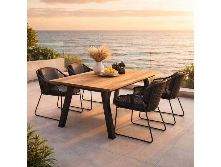 4Seasons Accor Gartenmöbel-Set 5tlg. mit Clemento 180x100cm Tisch