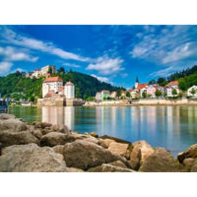 CALVENDO Puzzle Dreiflüssestadt Passau: Ilzmündung | 1000 Teile Lege-Größe 64 × 48 cm Foto-Puzzle für glückliche Stunden