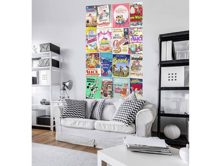 Papier peint Disney Posters Retro Girls 120 x 200cm Multicolore