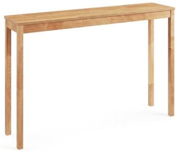 Costway Wooden Console Table Modern Farmhouse Sofa Table with Thickened Top-Natural
