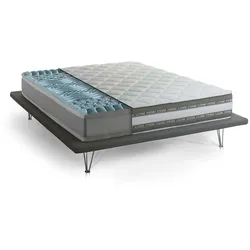 Dmora Doppelmatratze Teodora, Matratze aus Memory Foam und Gel mit 9 verschiedenen Zonen, Anti-Milbe und hypoallergen, Cm 160x190 h27