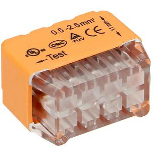 Orno Verbindungsklemme OR-SZ-8004/8/50, 8 Leiter, 2,5mm², zum Stecken, 50 Stück