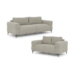 S-STYLE Polstergarnitur 3+2  Cardea ¦ braun ¦ Maße (cm): B: 217 H: 80