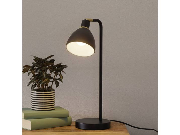 Nordlux Schreibtischlampe Ray, schwarz, für Wohn- / Esszimmer, Metall, Modern, Tischlampe