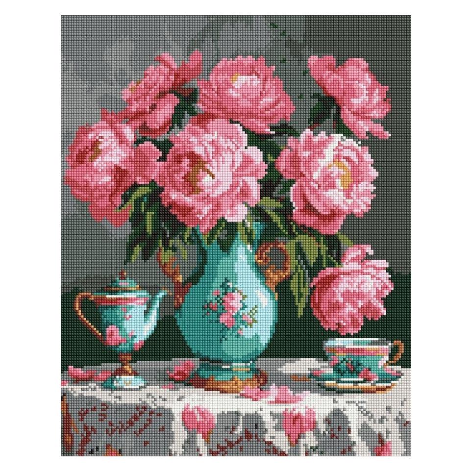 Ideyka Diamond Painting - Zarte Farben mit Rahmen 40 x 50 cm (AMO8124)