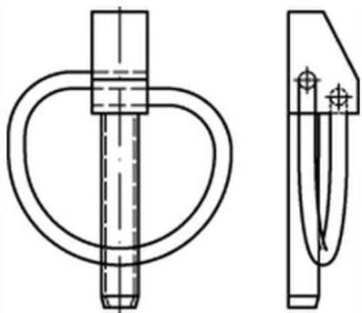 DIN 11023 Klappstecker 6 x 42 gal Zn, ähnl. DIN 11023 gal Zn S ; Industrial Quality Supplies (110230100060000)