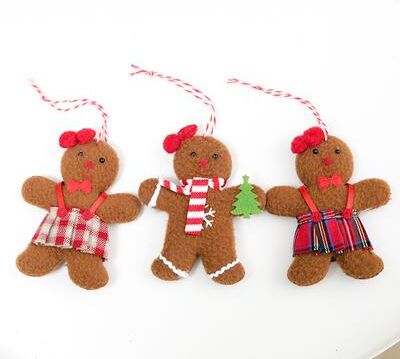 Rare Purchases Gingerbread Man Christmas New Year Decoration, Plush Home Doll, Xmas Tree Hanging Ornament, Indoor Table Pendant girl