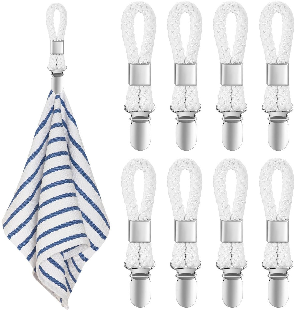 Dailygoods Handdoekclips 8 stuks voor keukenhanddoeken en badhanddoeken