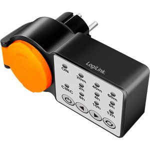 LogiLink Zeitschaltuhr ET0015, digital, Steckdose, IP44 für außen