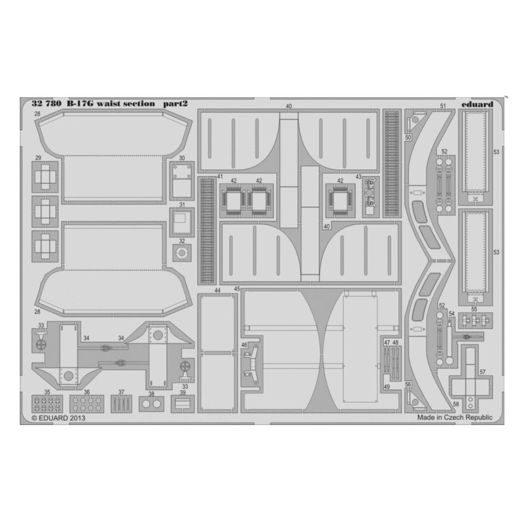 Eduard B-17G waist section for HK Models (32780)