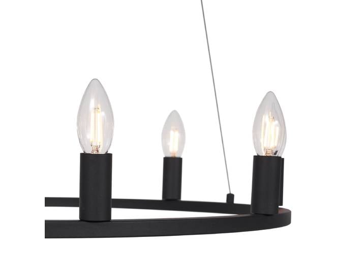 Suspension intelligente noire 9 lumières WiFi C35 inclus - Knight