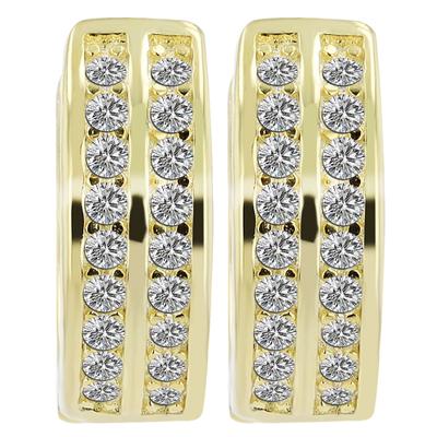 Klappcreolen ADELIA´S "Ohrringe – Klappcreole aus 925 Silber", Damen, Gr. Damen, Silber 925 (Sterlingsilber), gold, Ohrringe Klappcreolen, Zum Verschenken – ideal zum Jubiläum