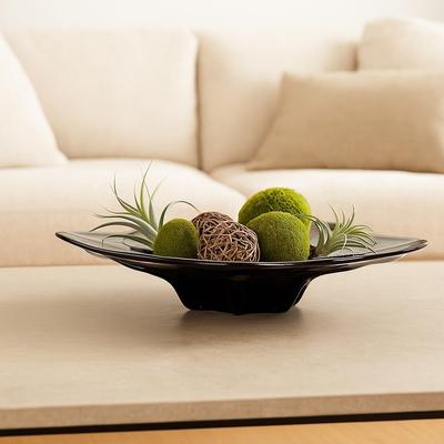 Sagebrook Home "Sculptural Wavy Glass Decorative Bowl - 24"" - 24.0"""
