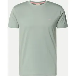T-Shirt mit Kontrast Logo Grün S