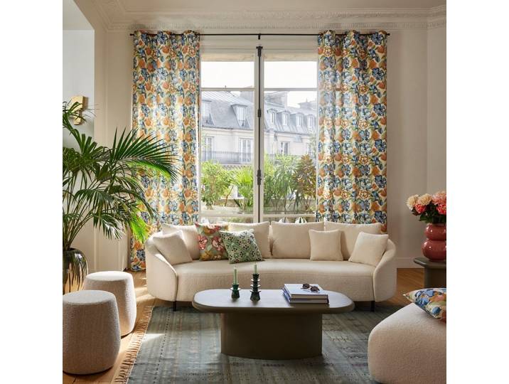Rideau en coton ecru 145x270 cm