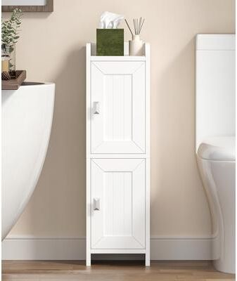 USA Free Shipping Shop SlimSpace Narrow Bathroom Cabinet With Adjustable Shelves & Dual Door Hidden Storage SlimSpace Narrow Bathroom Cabinet With Adjustable Shelves & Dual Door Hidden Storage