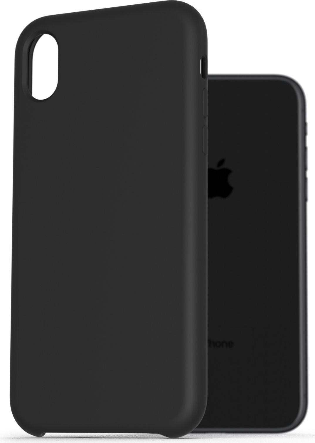 AlzaGuard Premium vloeibaar siliconen hoesje voor iPhone XR, zwart