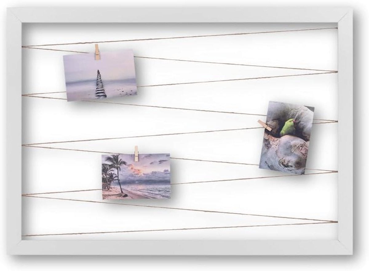 Fotohouder Collage Wit Mat - Fotolijst Wanddecoratie - 90 x 70 cm