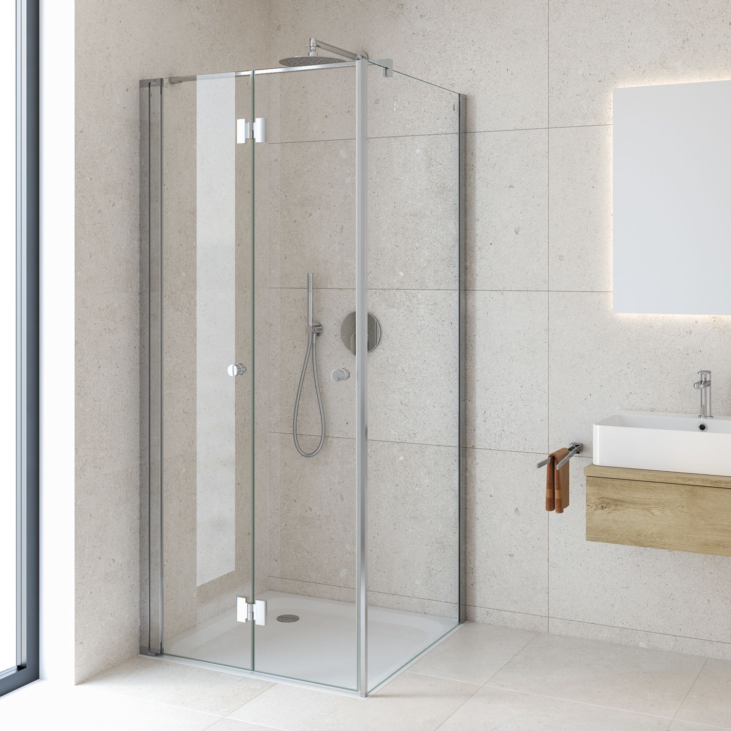 Kronenbach Tube Partition WT for swing door, custom made KB0250SP9