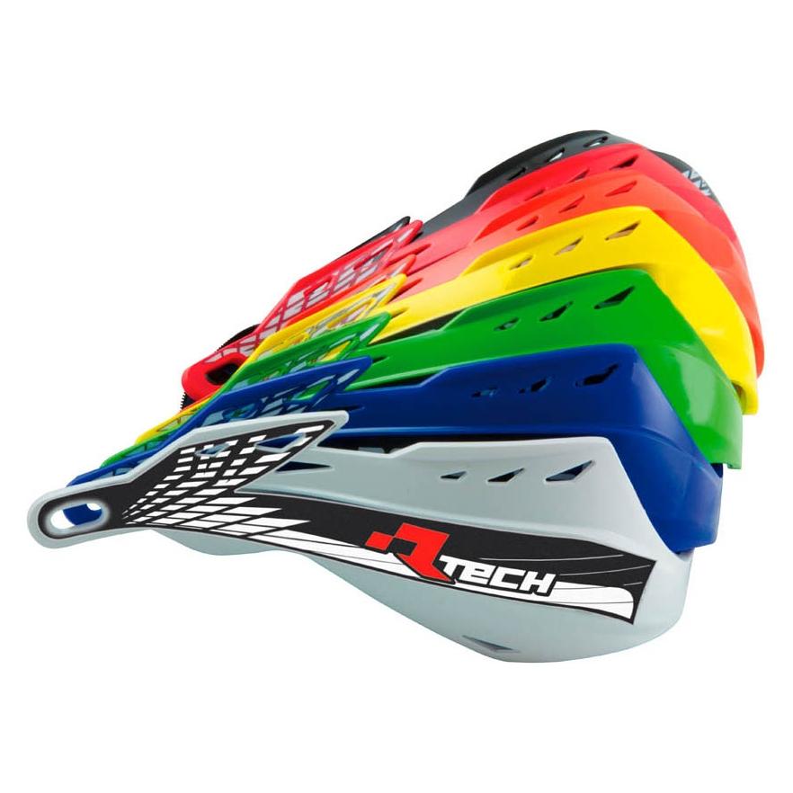 Racetech (RTECH) Ersatz-Kunststoffteile für Handschützer (Lenker) Gladiator Easy / Aluminium Rot (REPPMGLRS00)