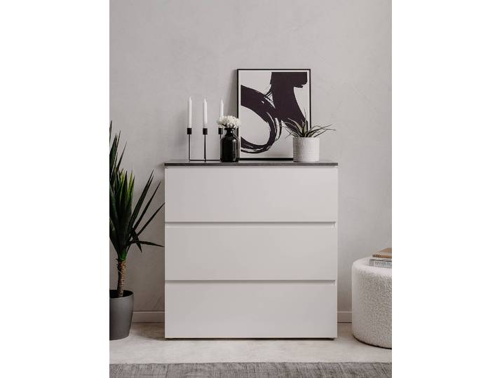 Commode avec tiroirs 89 x 92 x 40cm Blanc