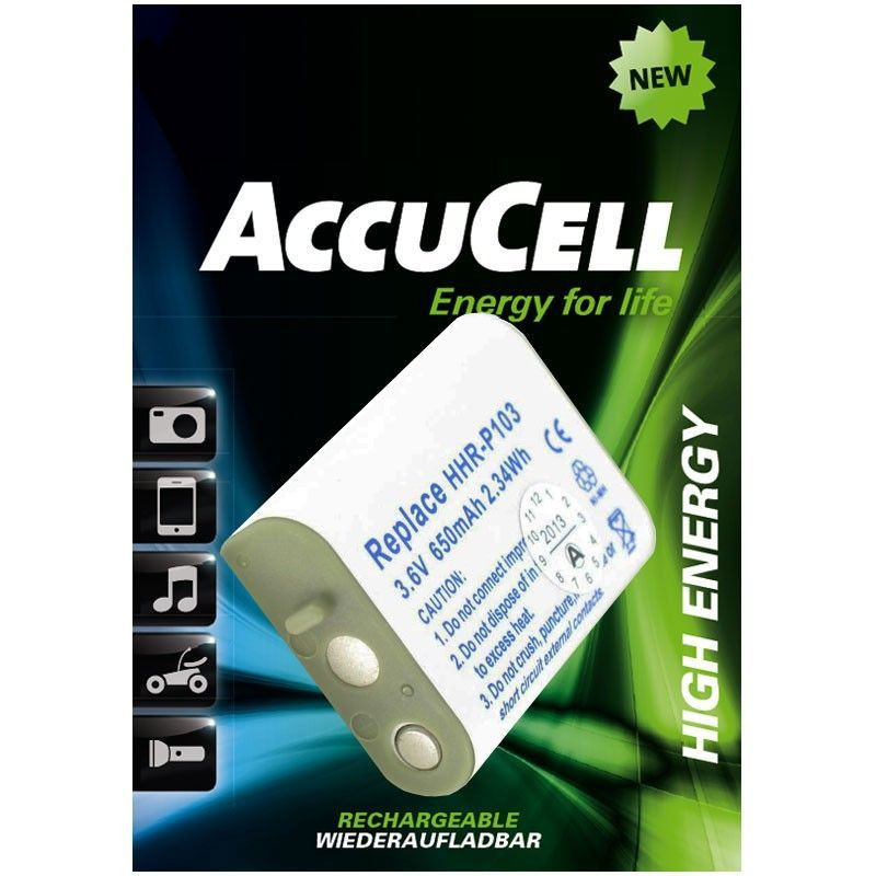 AccuCell HHR-P103 Accu voor Panasonic KX-TCA158 KX-TCD560 KX-TG2383