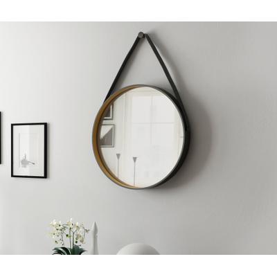 Badspiegel TALOS "Golden Style", schwarz (schwarz, gold), Ø:55cm, Spiegel, Badspiegel, Durchmesser: 55 cm