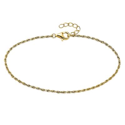 Armband "Schmuck Geschenk Armkette gelbgodlfarben vergoldet", gold (gelbgoldfarben), ANISTON JEWELRY & WATCHES, Armbänder, Damen, 19cm, Silber 925 (Sterlingsilber), Armband