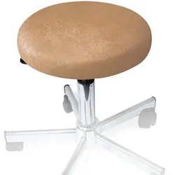 Hockerbezug aus Frottee camel für Hocker Ø 40 bis 45 cm