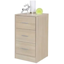 Nachtkommode Boxspringbett 68 cm hoch drei Schubladen