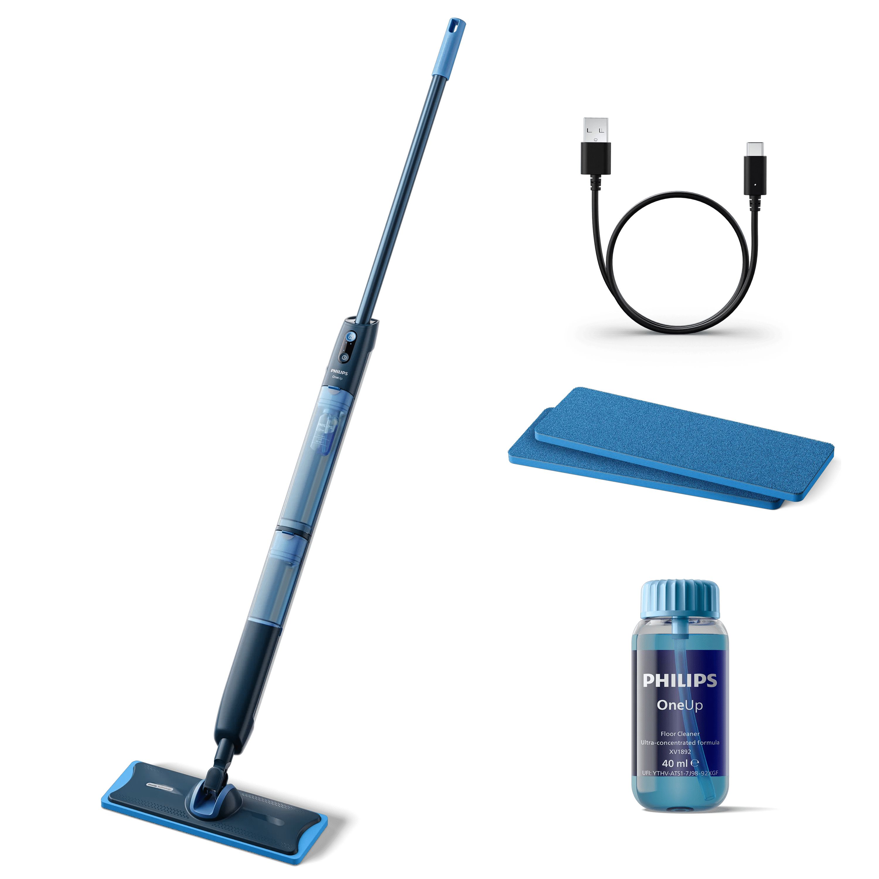 Philips XV5113/11OneUp 5000 Series Naß-/Trockensauger bis 70 min Laufzeit 2 Ah bis 0,178 l Schmutzwasser Beutellos
