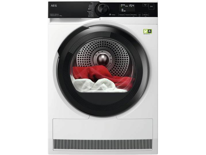 AEG Wärmepumpentrockner TR8T75780 , Energieeffizienz: B, weiß, B:59,6cm H:85cm T:65,7cm, Trockner, AbsoluteCare: jetzt auch Wolle und Seide trocknen ohne Einlaufen, Wärmepumpentrockner
