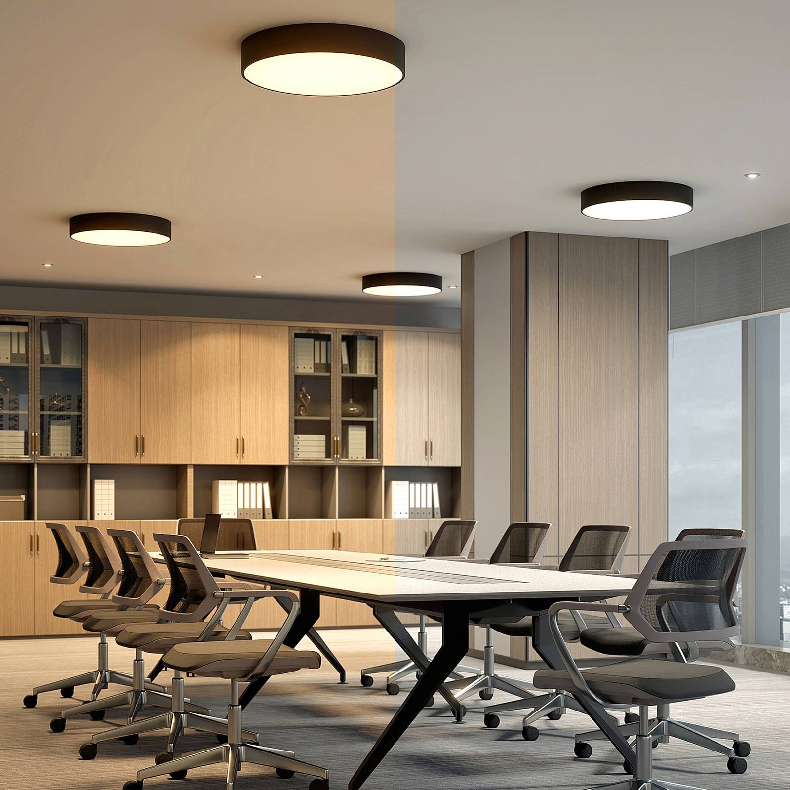 LED Deckenlampe Noabelle Arcchio, dimmbar, schwarz, für Küche, Metall, Modern, LED Deckenleuchte