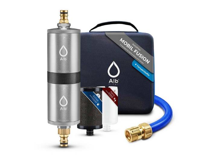 Alb Filter Wasserfilter Mobil Fusion Campingfilter, für Wohnmobil, gegen Bakterien, Doppelstufenfilter, Made in Germany
