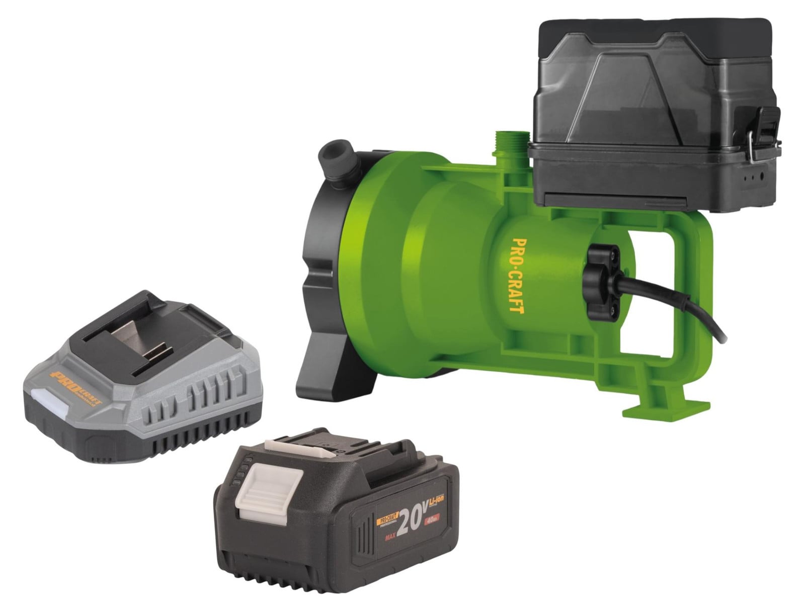 Procraft CPN21bb accu dompelpomp 20 V met 4,0 Ah accu en oplader
