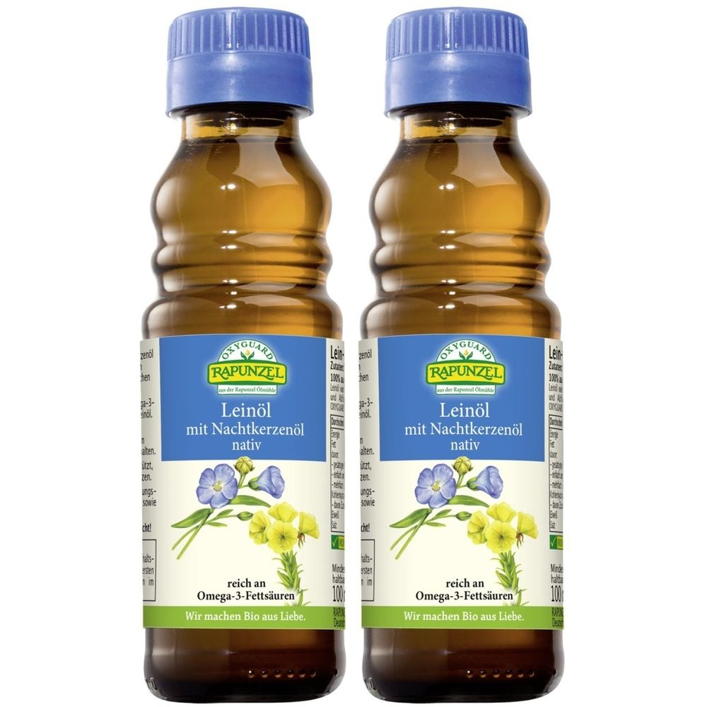 Rapunzel Bio Leinöl mit Nachtkerzenöl x2 2x100 ml Öl