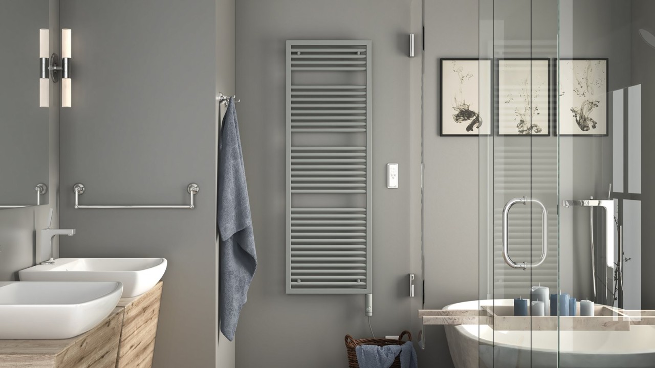 Zehnder Heizkörper Universal, 1935 x 455 mm, Traffic White, elektrisch IHC, ZU190445B100020 ZU190445B100020
