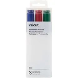 Cricut 3 Stifte permanent ölbasierte Tinte - 2.5 mm Rot Grün Blau