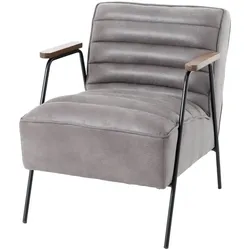Sessel Hutch in Grau - Anderes Kunstleder Amadeus 60x76 cm