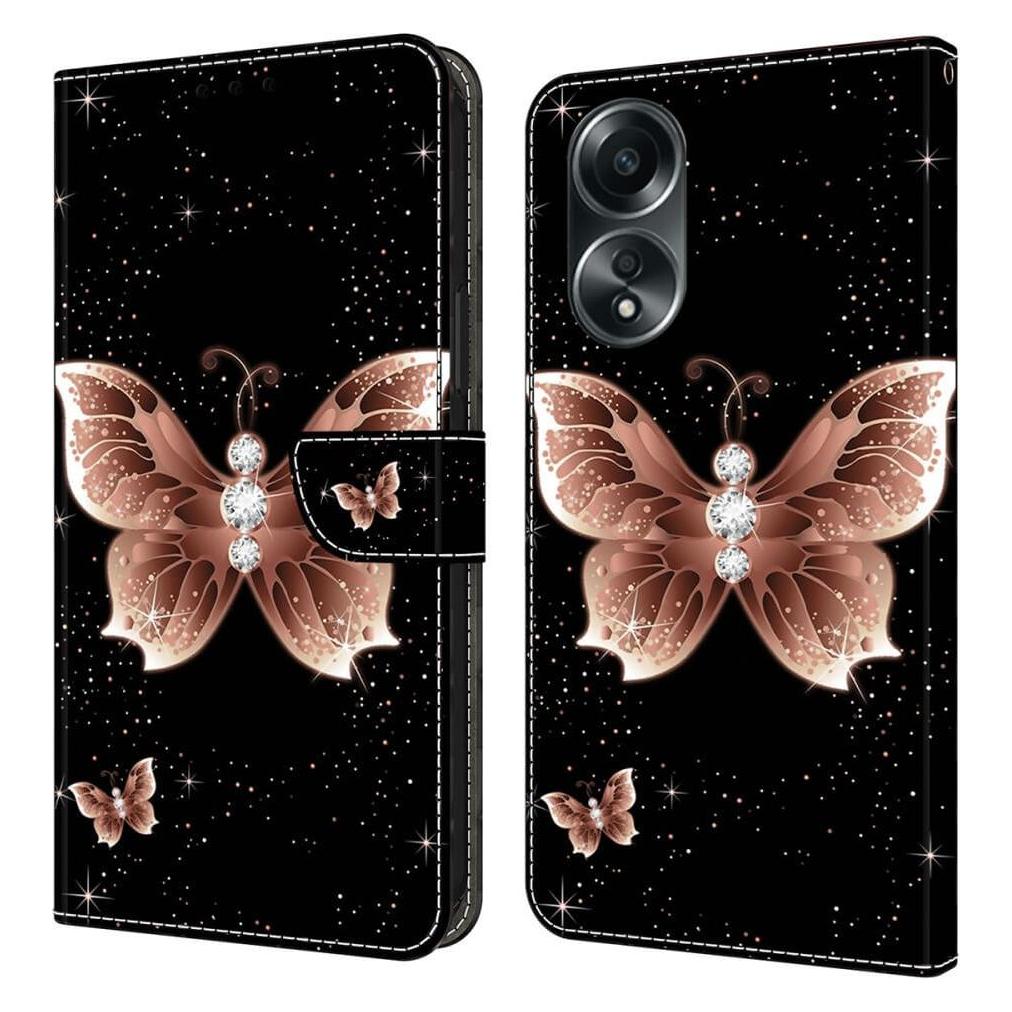 Cover-Discount OPPO A58 4G - 3D-Effekt Hülle Etui Diamond Butterfly (Oppo A58 4G) (660171406N)