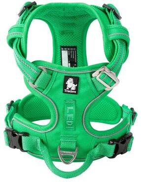 Uplifted Goods Adjustable Reflective No Pull Dog Harness For Safe Walking grass Green s