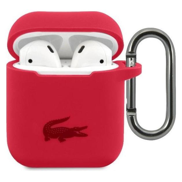 Lacoste Airpods 1/2 Liquid Silicone Glossy Printing Logo Case (Kopfhörer Hülle) (3666339038892)