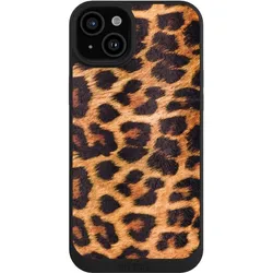 Nivocase Handyhülle für Apple iPhone 15 Plus Hülle NIVOpure Case Schwarz Animalprint Fell Leopard (Apple iPhone 15 Plus), Smartphone Hülle, Schwarz